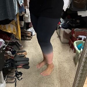 Lane Bryant Black and Pink Ombre Leggings - 18/20 - Like new - worn once